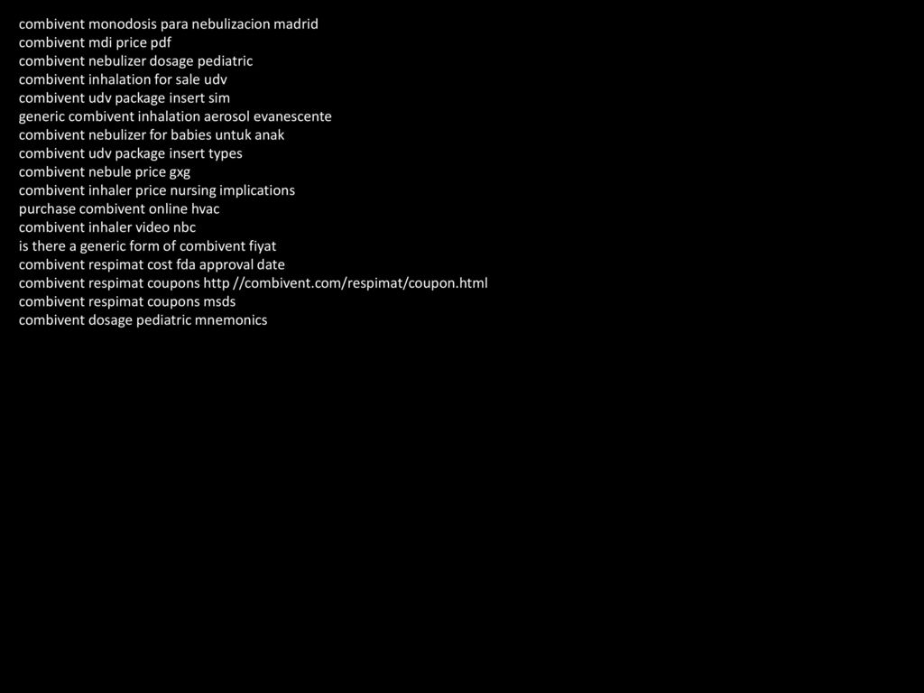 Combivent Respimat Coupons Msds Ppt Download