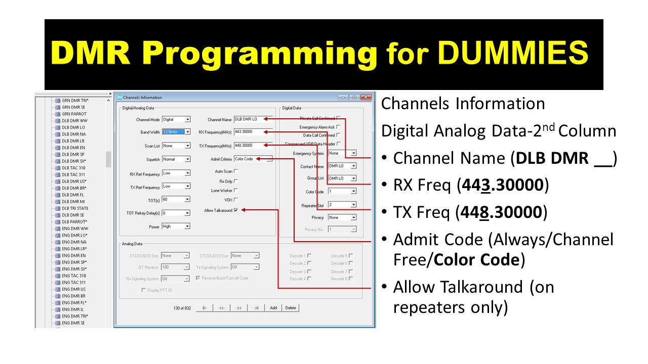 single frequency dmr programming single frequency dmr programming