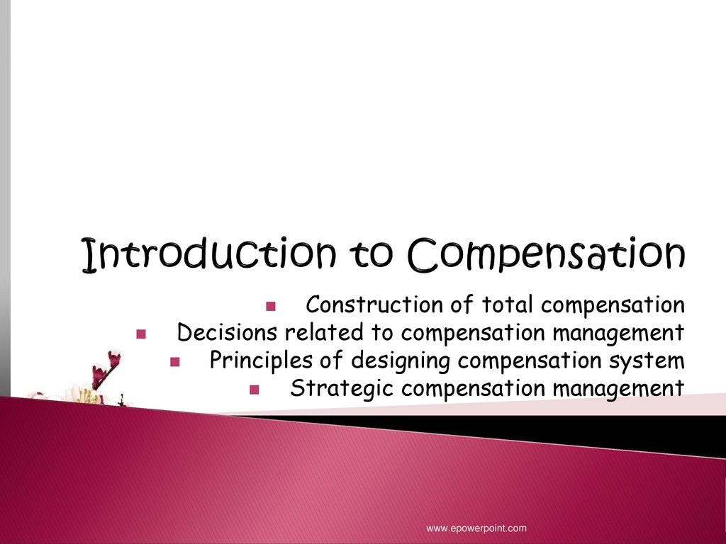 introduction to compensation management