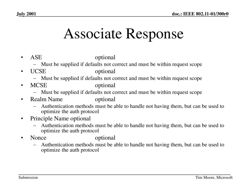 Associate Response ASE optional UCSE optional MCSE optional