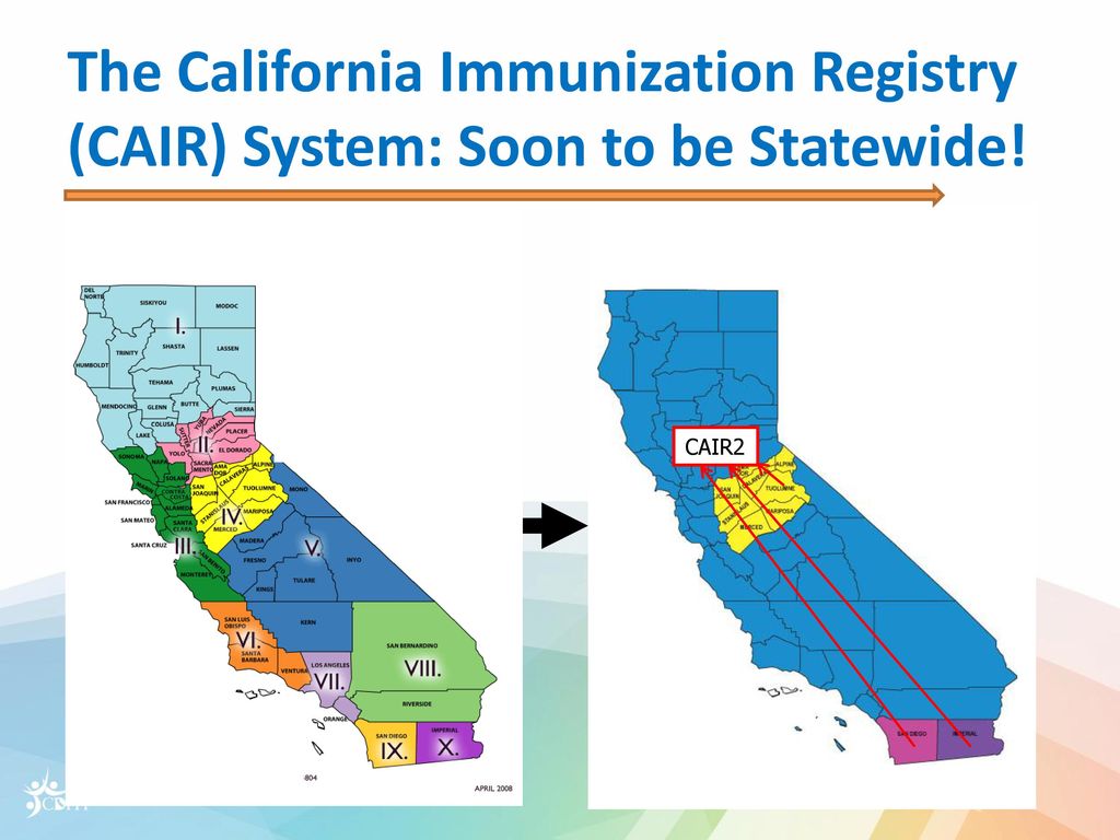 The California Immunization Registry (CAIR) System: Soon to be Statewide!