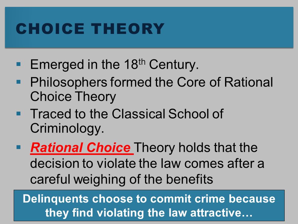 rational choice theory criminology definition