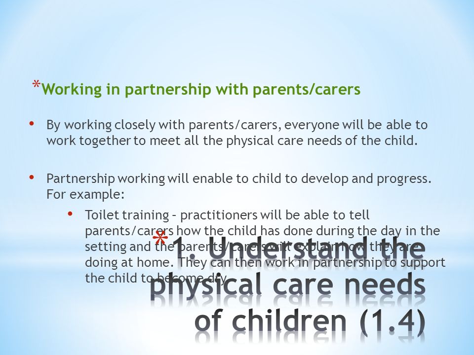 importance of working in partnership with parents