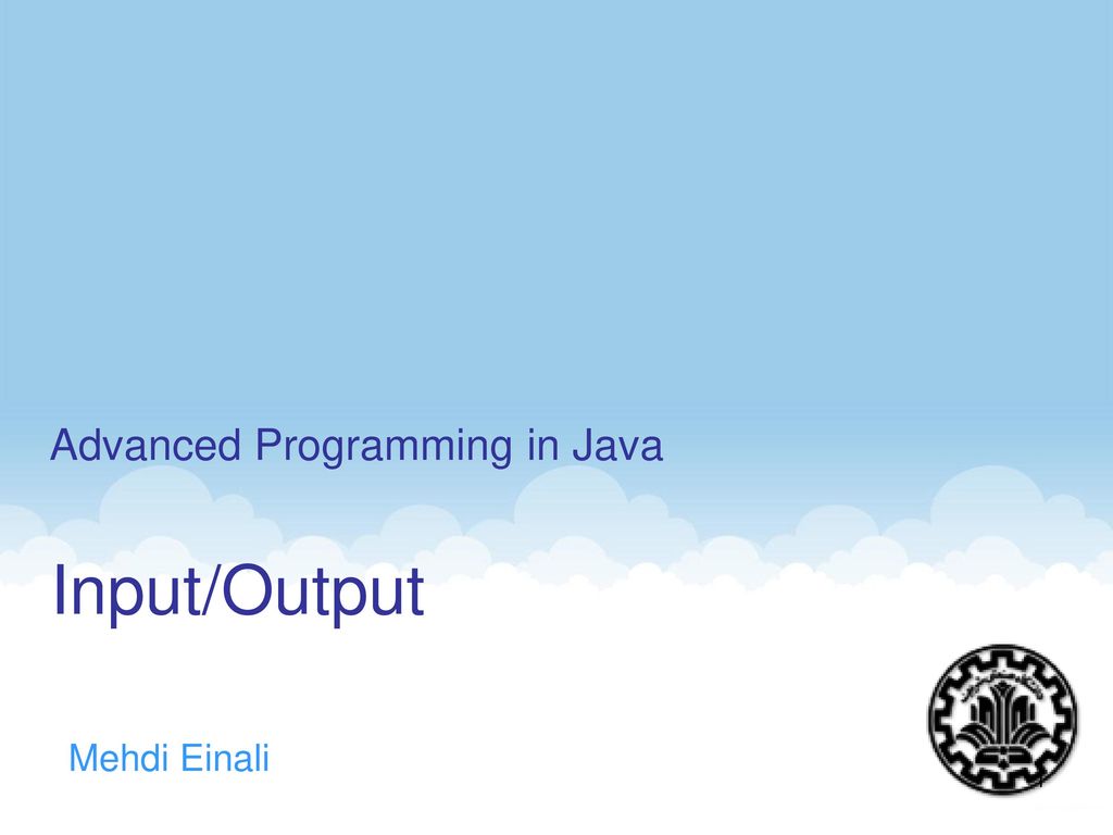 Advanced Programming in Java - ppt download