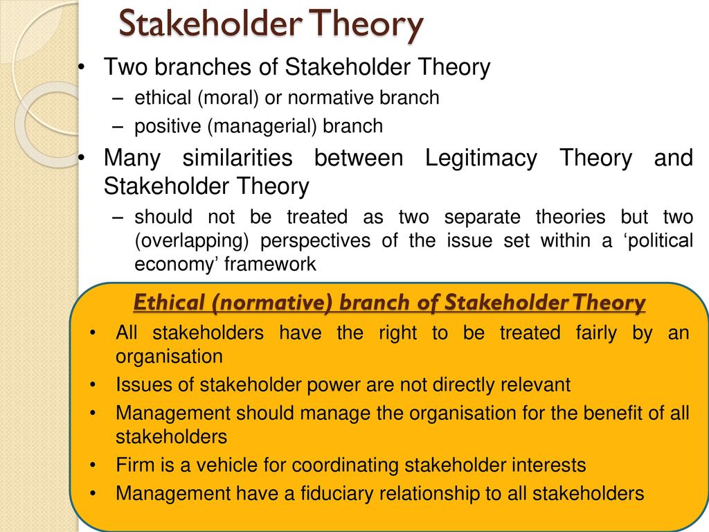 Stakeholder theory pdf