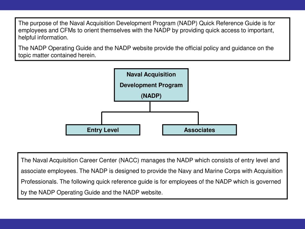 Nadp Quick Reference Guide For Employees And Cfms Ppt Download