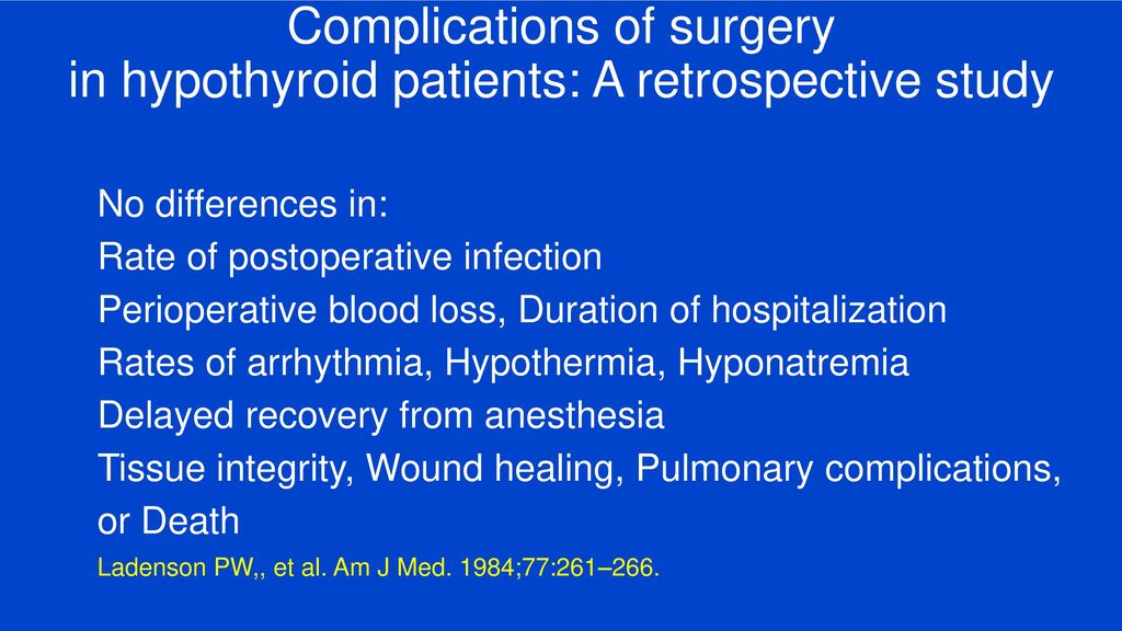 Incidence and complications of hypothyroidism postlaryngectomy: A