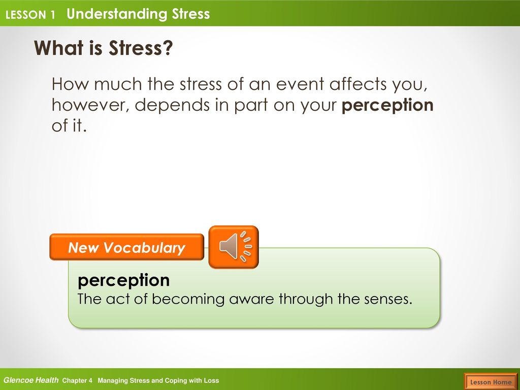 Glencoe Health Lesson 1 Understanding Stress Ppt Download