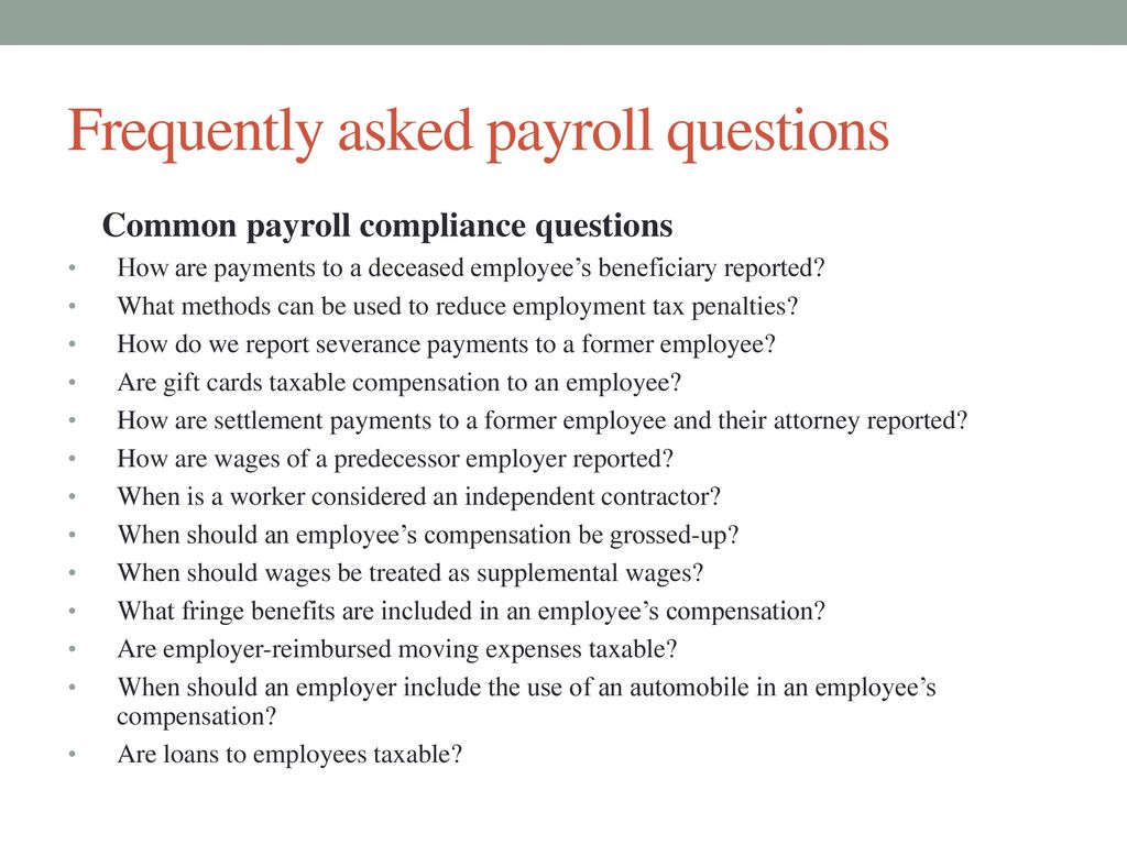 68 Frequently Asked Payroll Questions