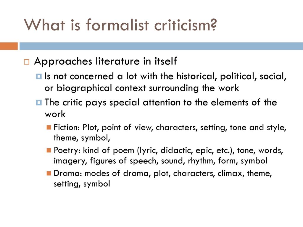 Formalist criticism Pages ppt download