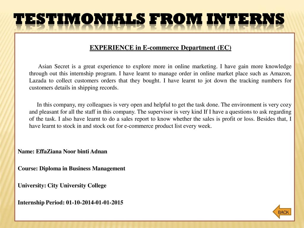 Internship Program For Victor Group Ppt Download