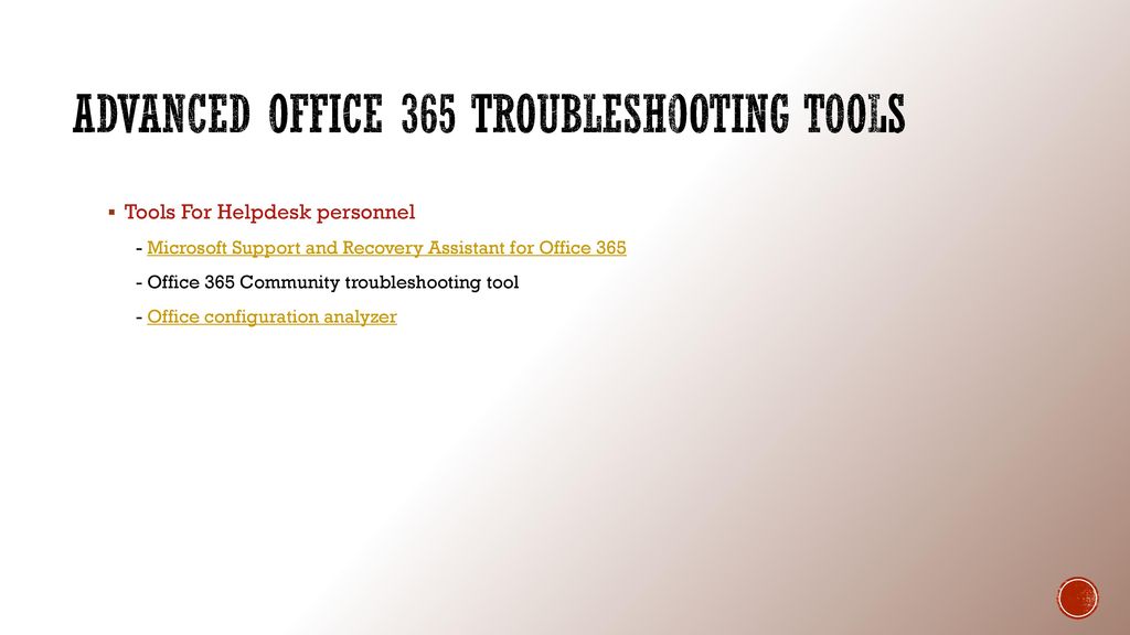 Troubleshooting Troubleshooting