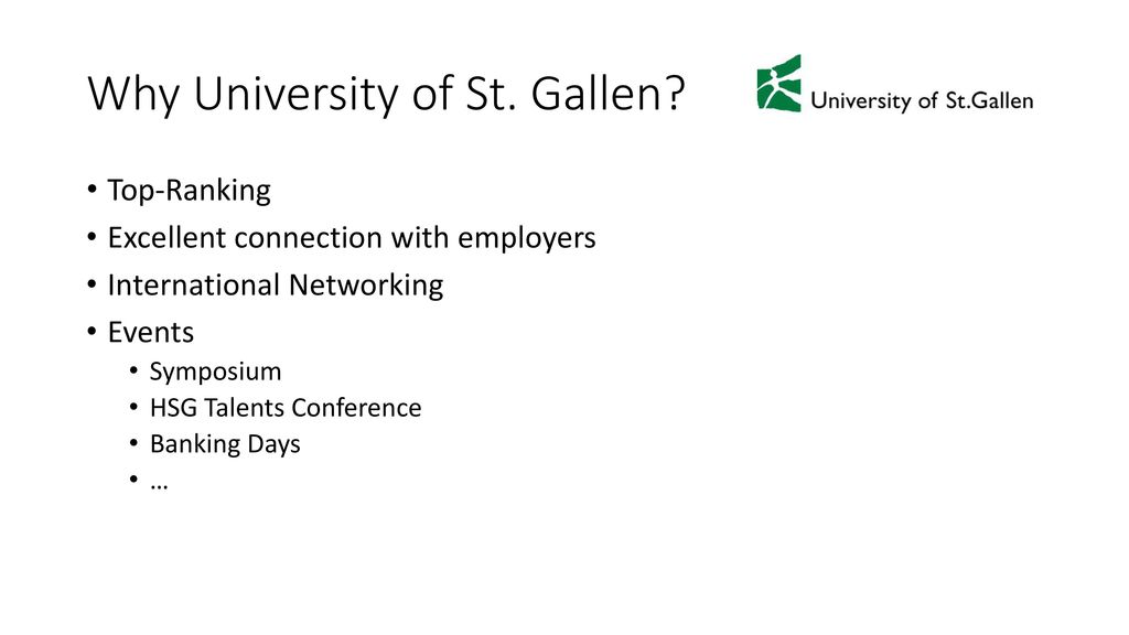 University Of St Gallen Hsg Ppt Download