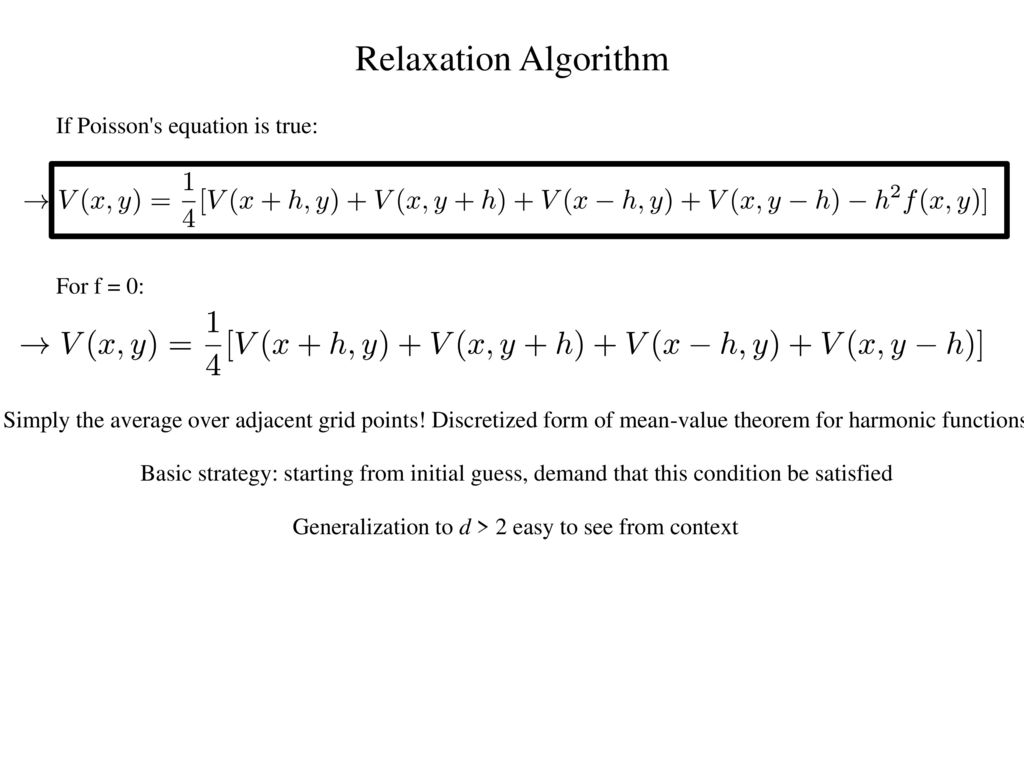 Relaxation Methods In The Solution Of Partial Differential Equations Ppt Download
