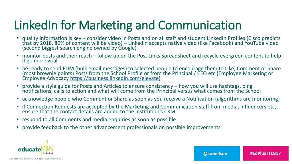 LinkedIn for Marketing and Communication