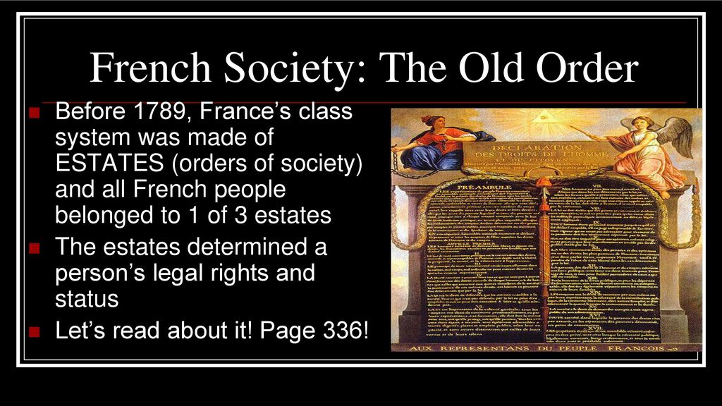 French Society: The Old Order