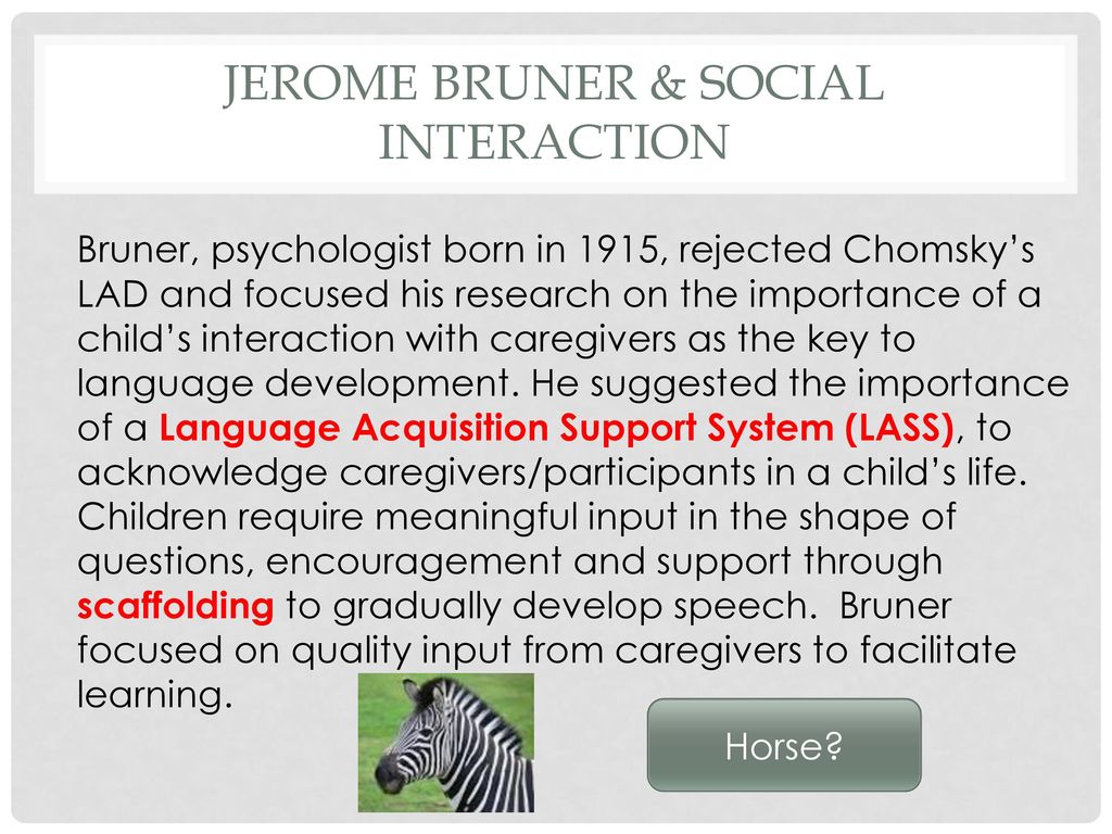 jerome bruner theory of language acquisition