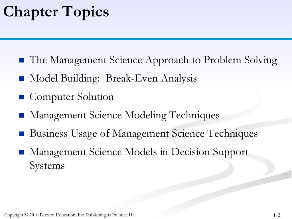 Management Science And Model