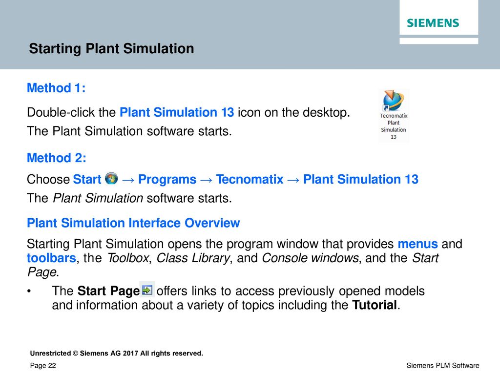 ppt on plant simulation