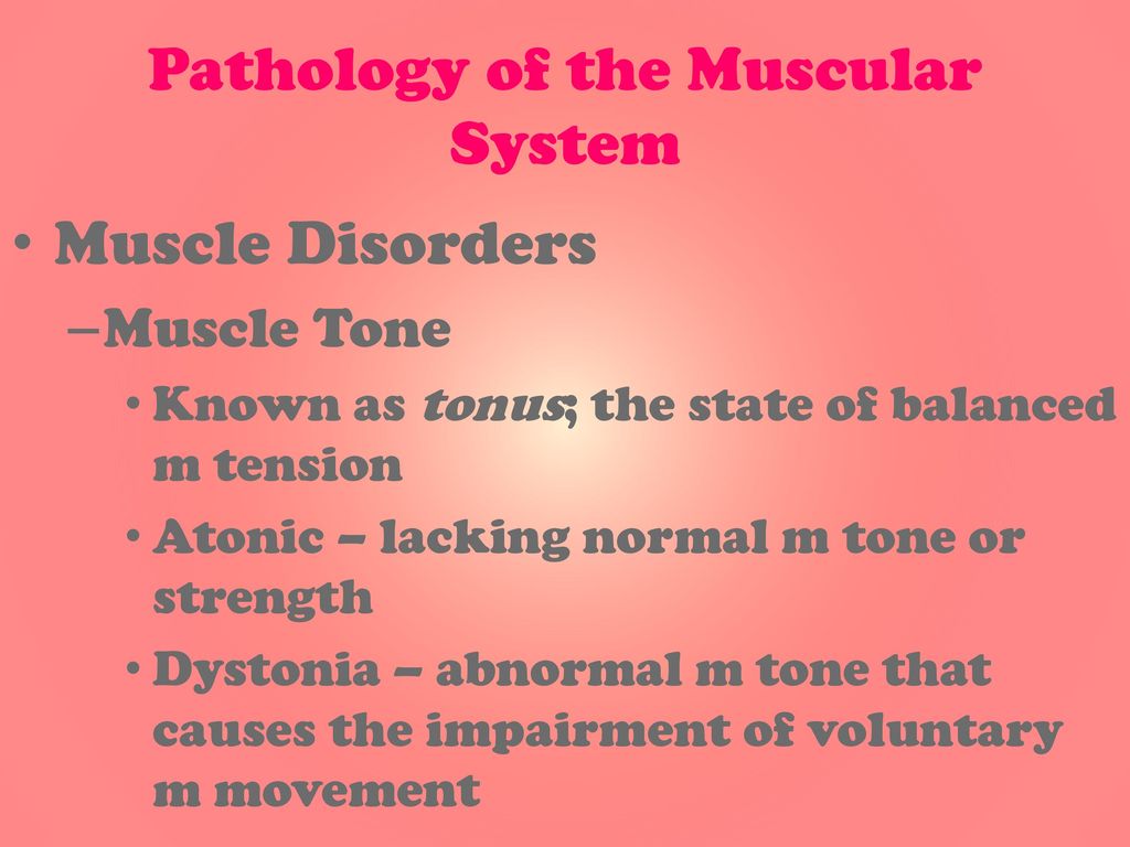 Pathology of the Muscular System