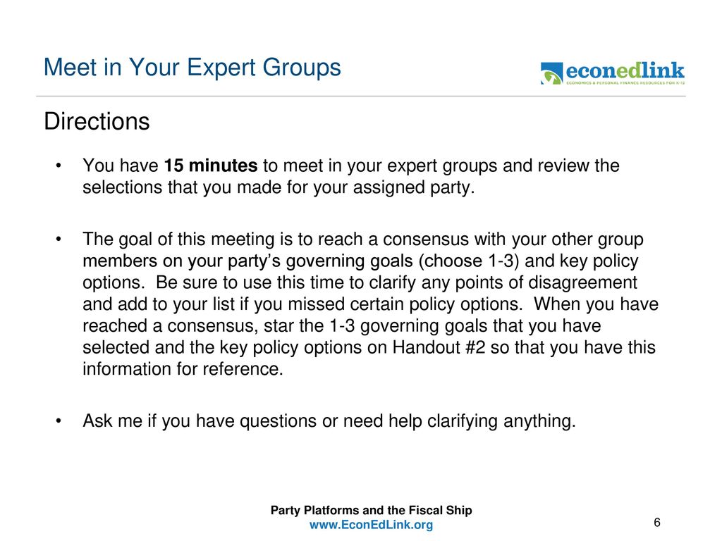 Meet in Your Expert Groups