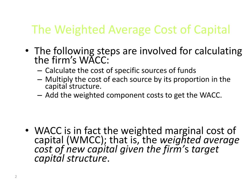 What is Weighted Average Cost of Capital?