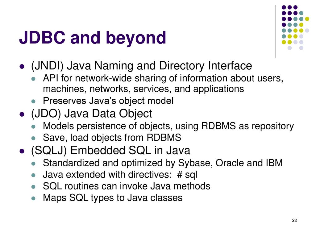 Jdbc java database connectivity ppt download