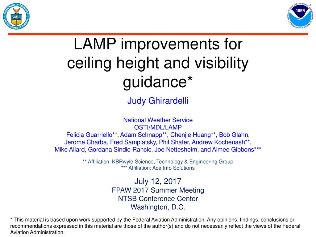 Lamp Improvements For Ceiling Height And Visibility Guidance