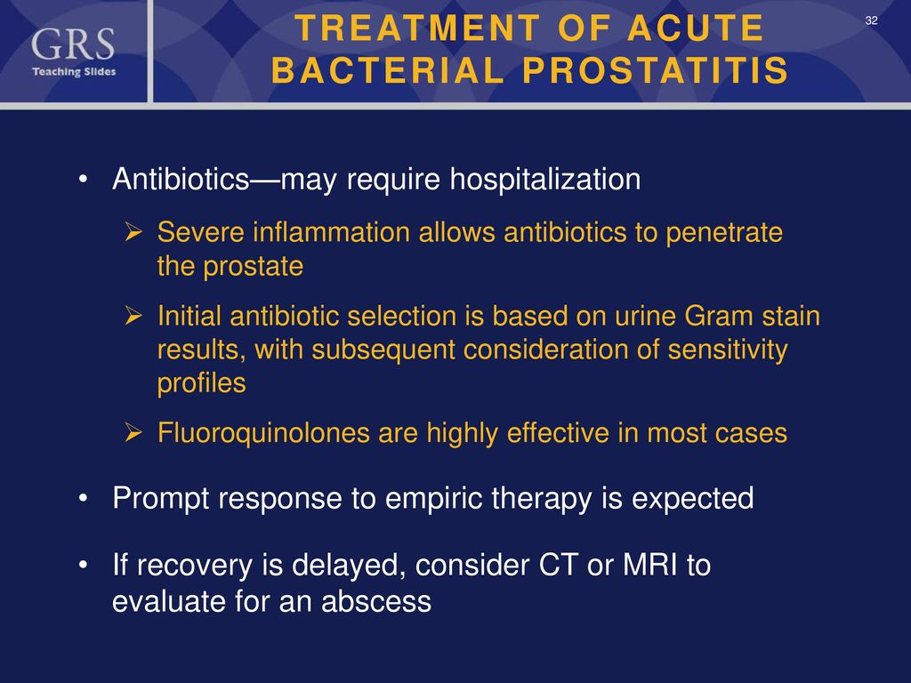 prostatitis antibiotic choice