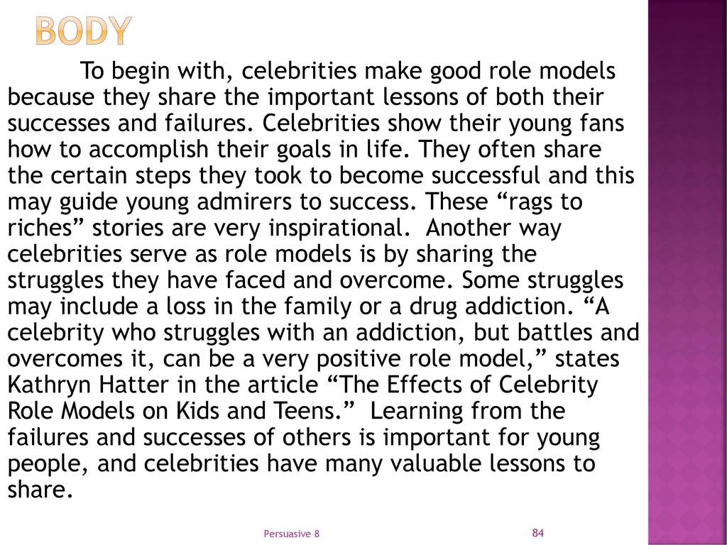 what makes a good role model essay