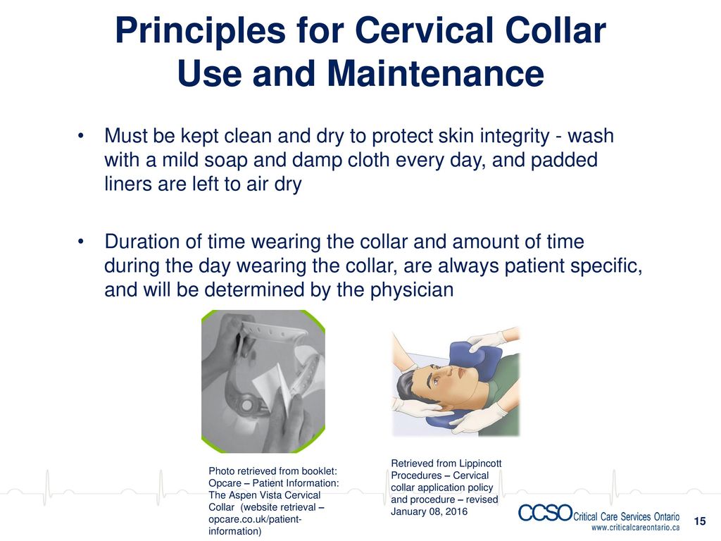 Care of Cervical Orthosis Devices and Collar Care - ppt download