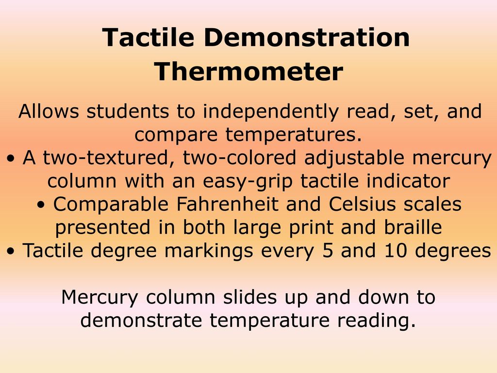 Tactile Demonstration Thermometer