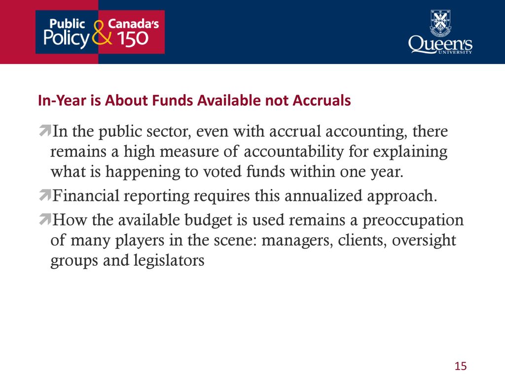 In-Year is About Funds Available not Accruals
