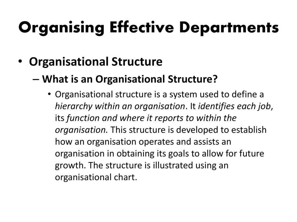 What is an organisation? 