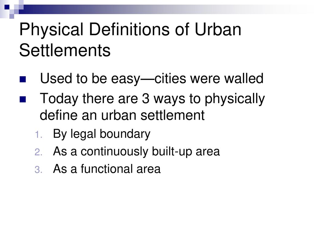 Urban Patterns Chapter ppt download