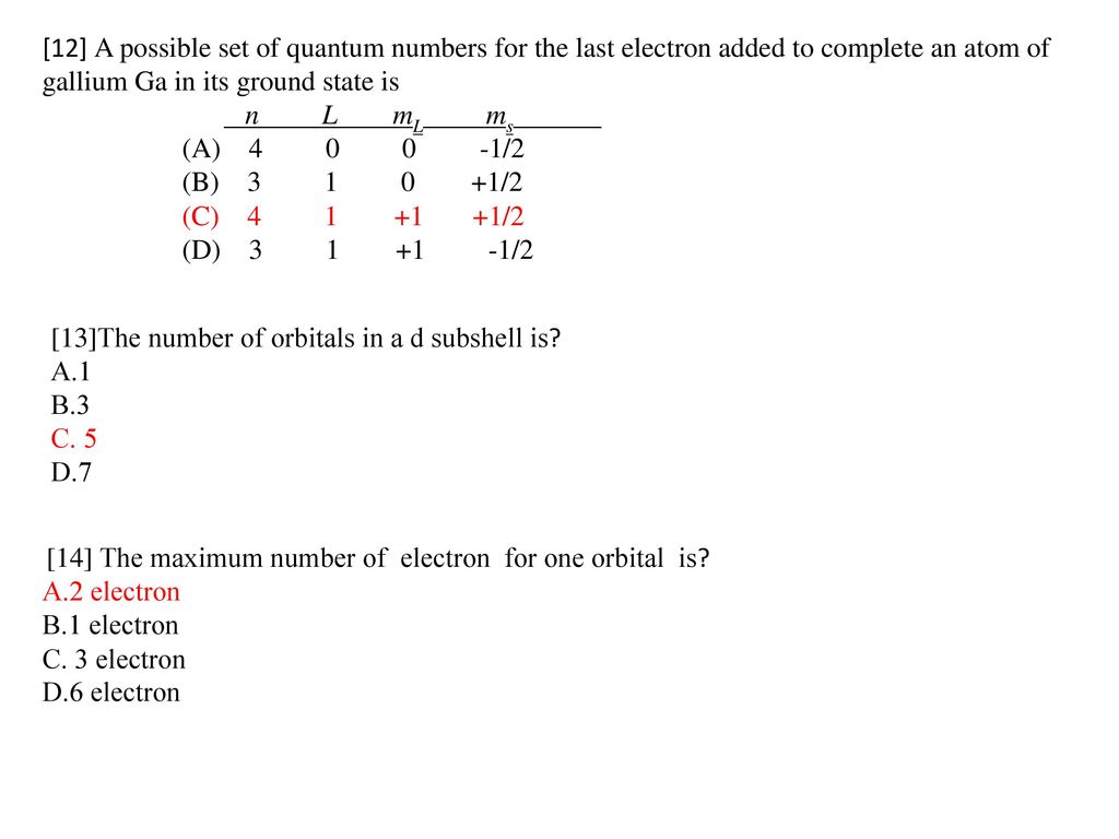 General Chemistry Chem 110 Revision Ppt Download