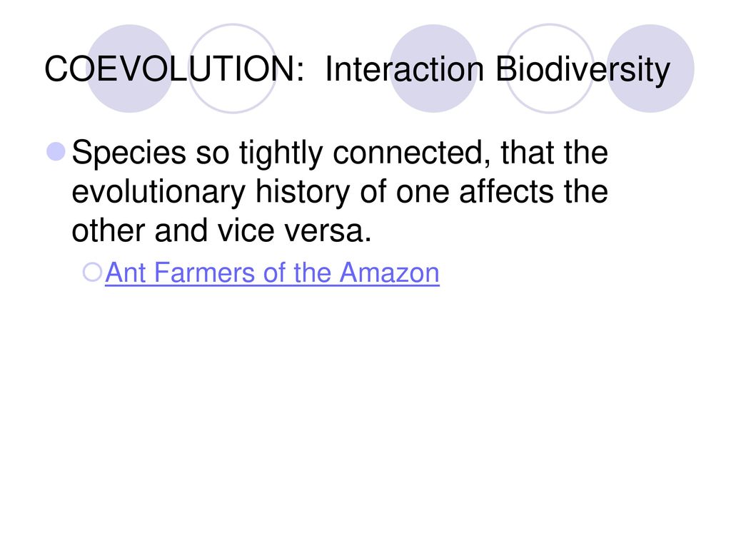 COEVOLUTION: Interaction Biodiversity