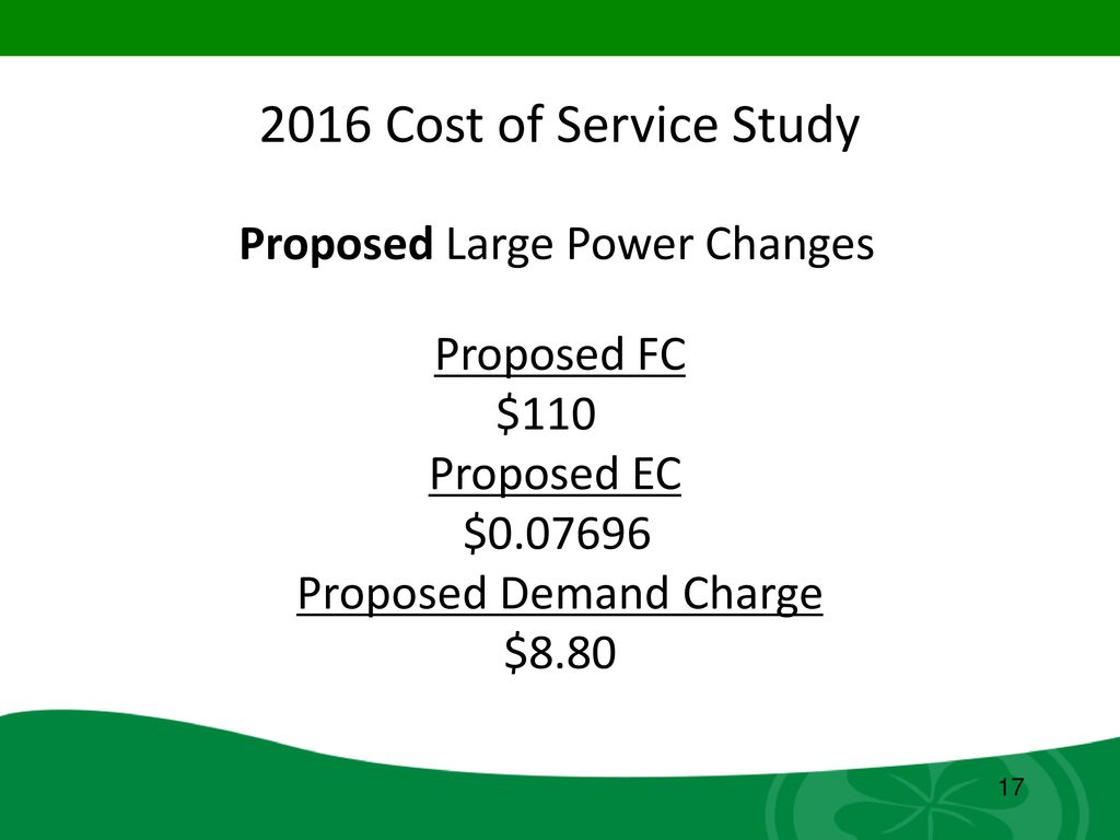 Proposed Demand Charge