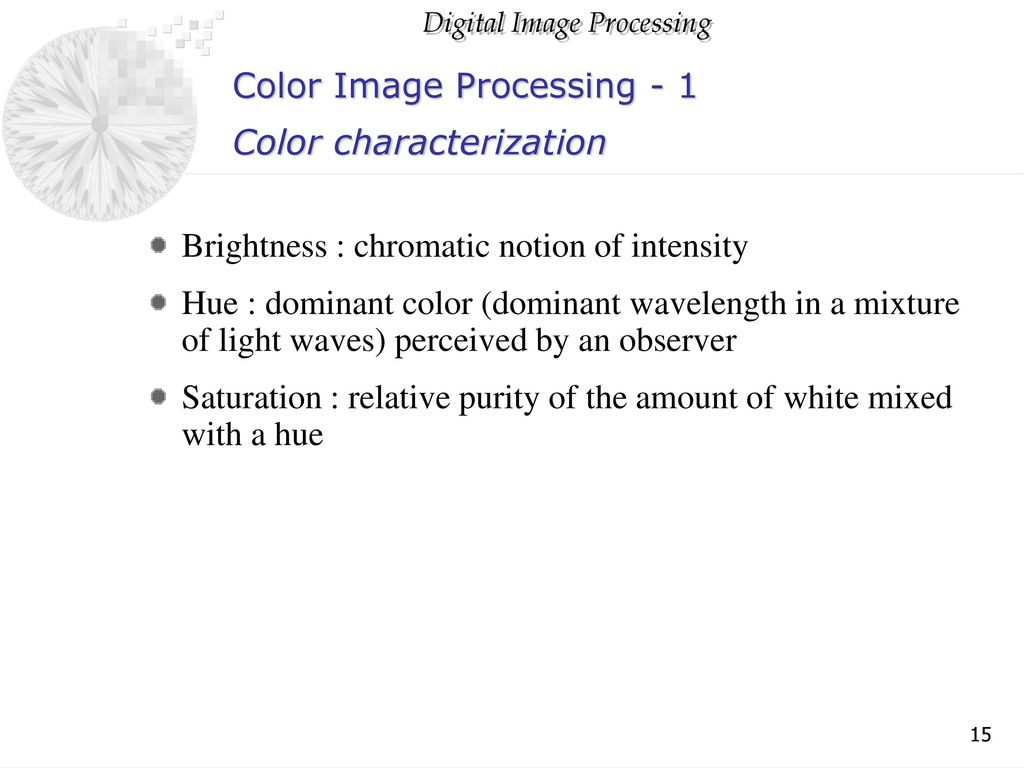 Color Image Processing - 1