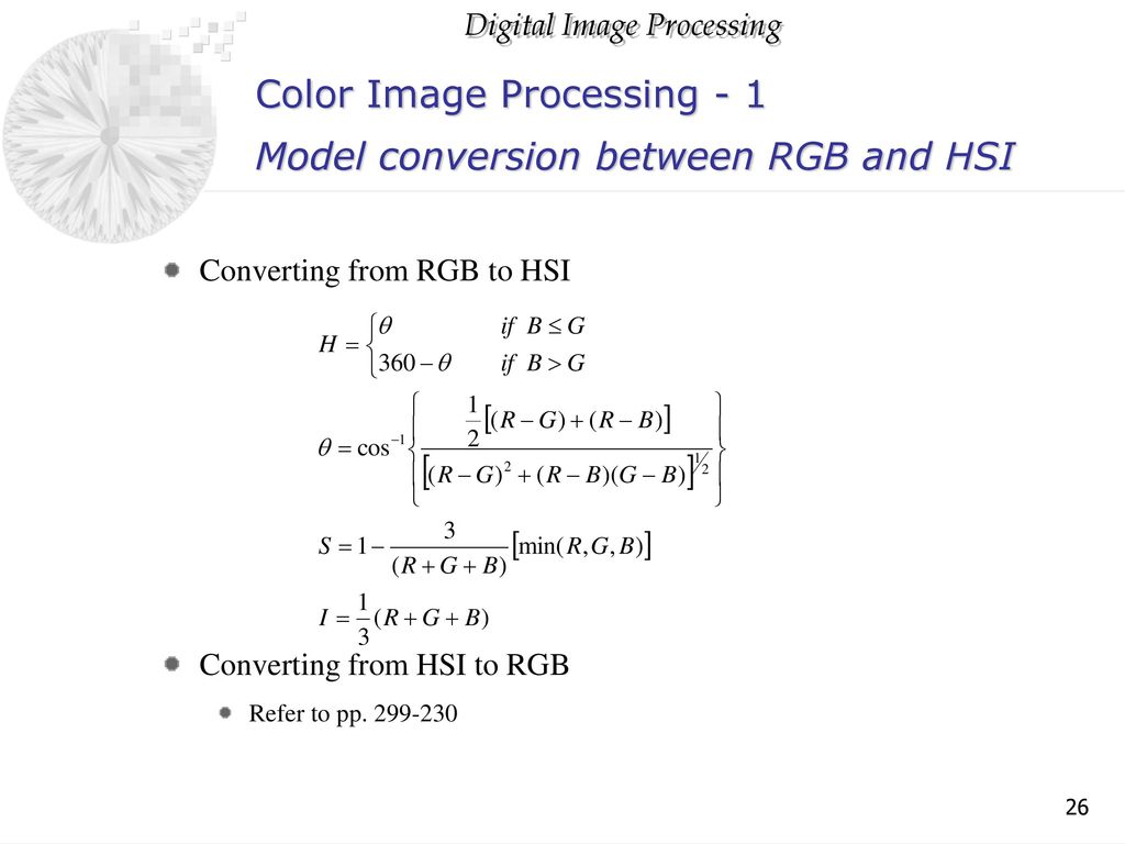 Color Image Processing - 1