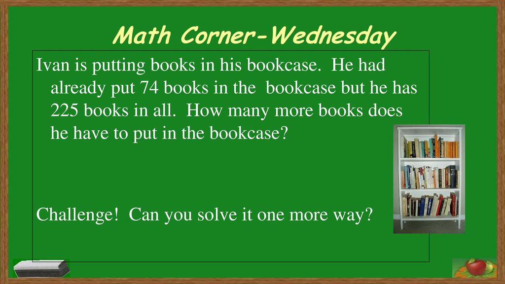 Math Corner-Wednesday