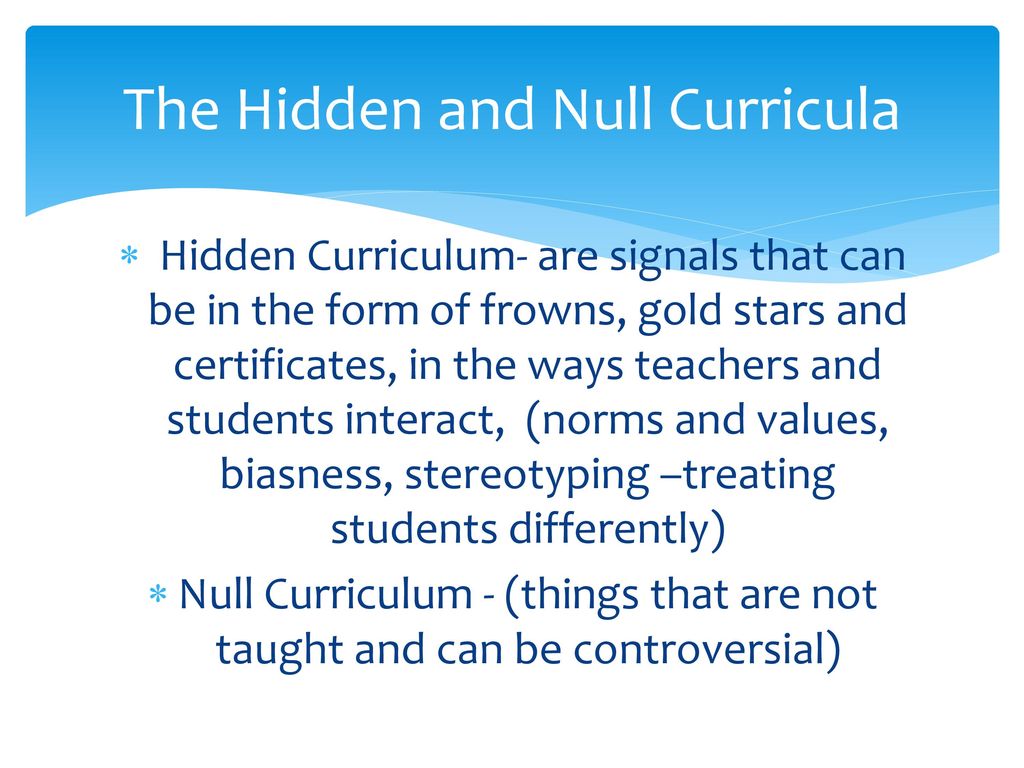 what is null curriculum