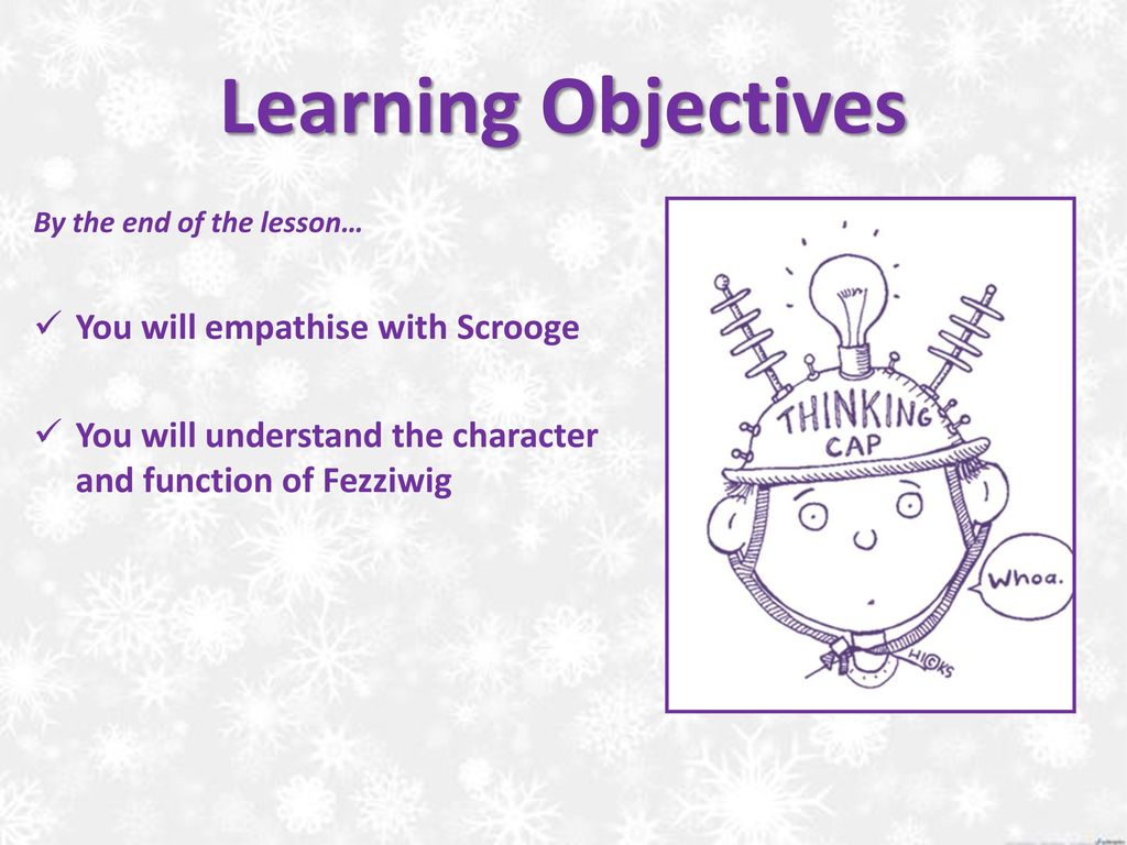 Learning Objectives You will empathise with Scrooge