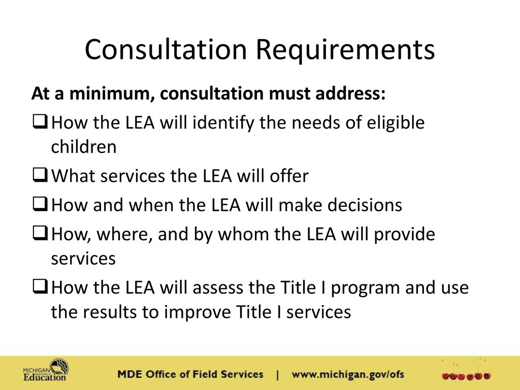 Consultation Requirements