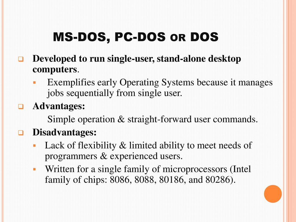Lecture-7 Introduction to DOS. Introduction to UNIX/LINUX OS. - ppt download