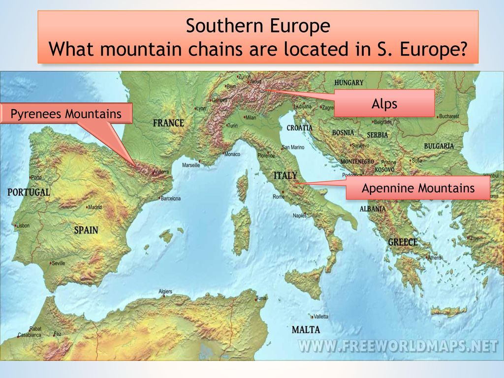 Southern Europe The Region Of Southern Europe Also Called