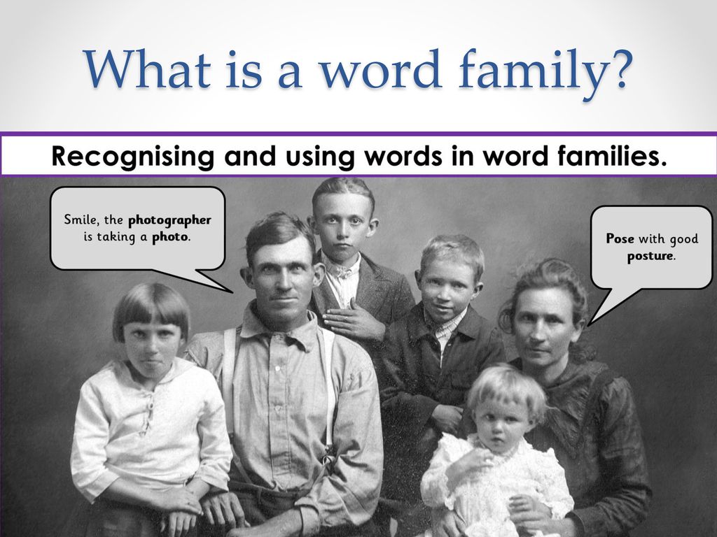 What is a word family