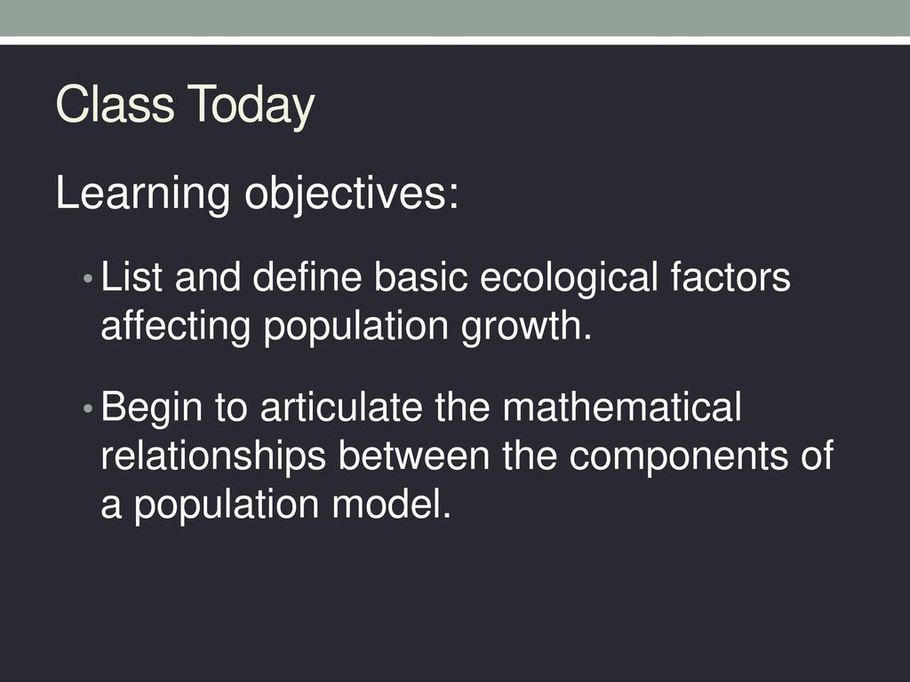 Ecological Growth Models