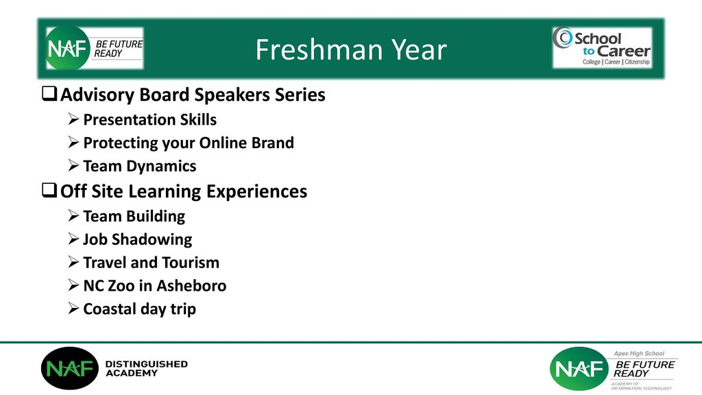 Freshman Year Advisory Board Speakers Series
