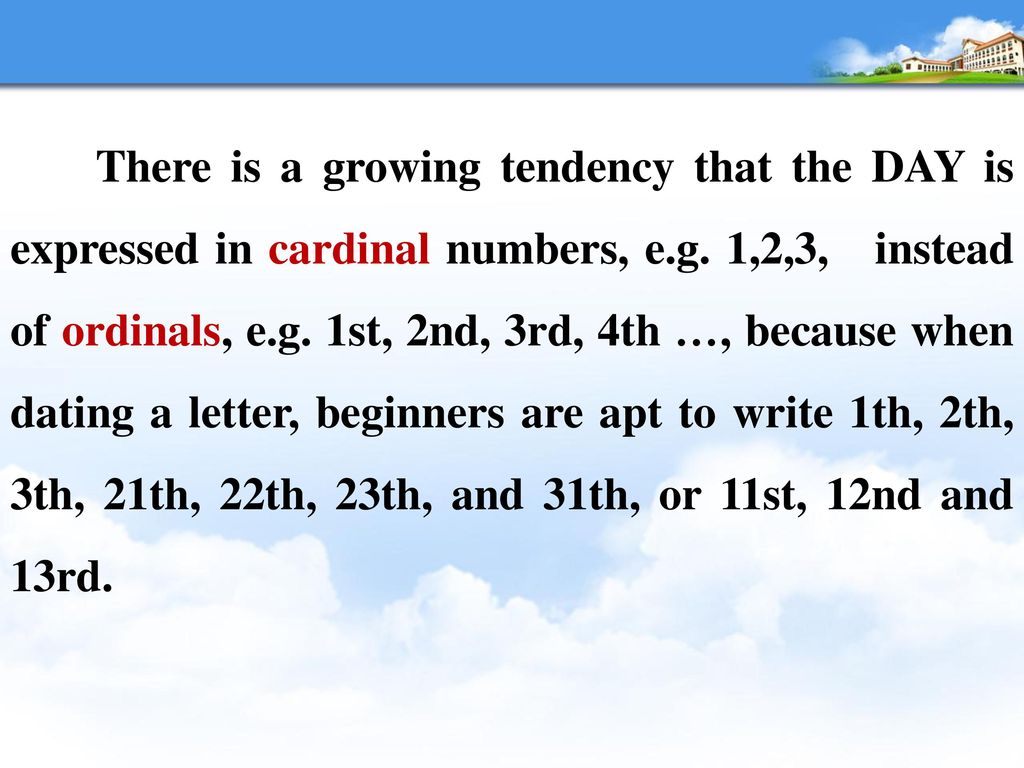 which is correct? more formally? May 23rd or May 23th The notation method of the date varies depending on the person as follows. '11st, 12nd, 13rd' or '11th, 12th, 13th
